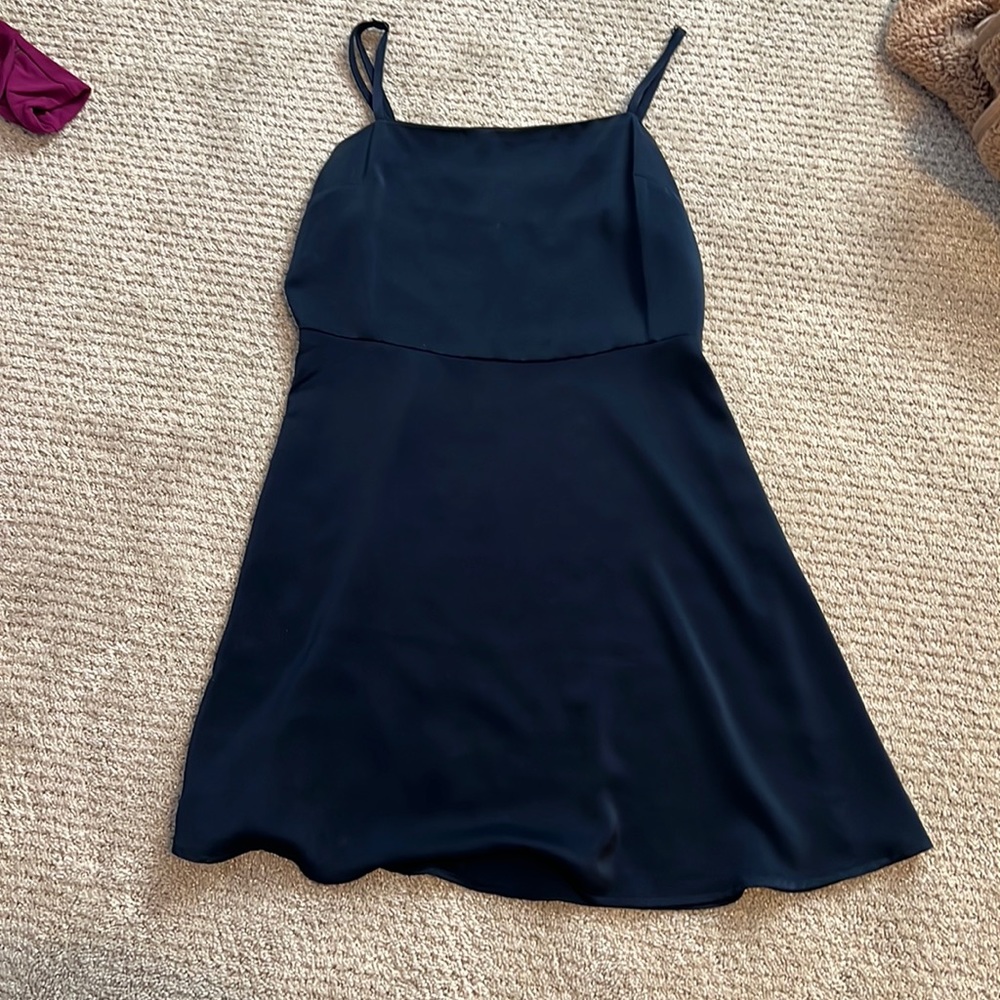 Navy Blue silk dress